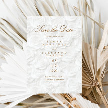 シンプルな花のウェディング  保存日付のお知らせ