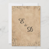 シンプルな花のウェディング 招待状 (裏面)