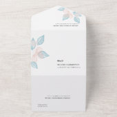 シンプルな花のオールインワン結婚式招待状 オールインワン招待状 (外側)