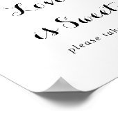 シンプルな花のグリーンの葉 愛は甘い サイン (角)