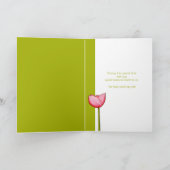 シンプルな花のグリーンリングボーイカード 招待状 (内部)