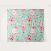 シンプルな花のテキスタイル タペストリー (正面(横))