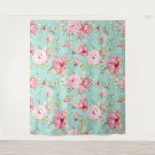 シンプルな花のテキスタイル タペストリー (正面)