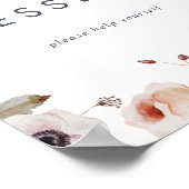 シンプルな花のデザートサイン ポスター (角)