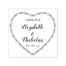 シンプルな花のハートのリース ラスティックカントリーウェディング