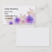 シンプルな花のベビーシッター 名刺 (正面/裏面)