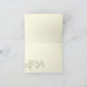 シンプルな花のヴィンテージ風 折りたためる感謝カード サンキューカード (内部)