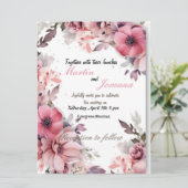 シンプルな花の招待状カード (スタンド正面)