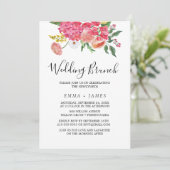 シンプルな花の水彩ブーケ ウェディング ブランシュ 招待状 (スタンド正面)