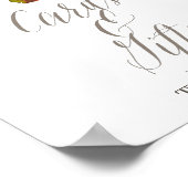 シンプルな花の水彩ボウケット カード&ギフト ポスター (角)