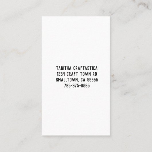 シンプルな花の水彩画の技術の名刺 名刺 (裏面)