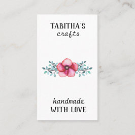 シンプルな花の水彩画の技術の名刺 名刺