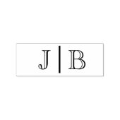 シンプルな花嫁花婿の結婚式2イニシャルモノグラムVSCA ラバースタンプ (インプリント)