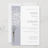 シンプルな花束 ウェディング 招待状 (正面)