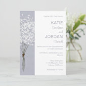 シンプルな花束 ウェディング 招待状 (スタンド正面)