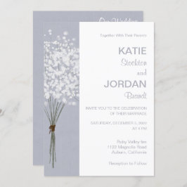シンプルな花束 ウェディング 招待状