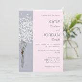 シンプルな花束 ウェディング 招待状 (スタンド正面)