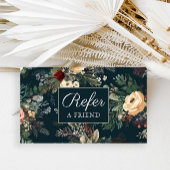 シンプルな花柄のご紹介カードプリント 紹介カード