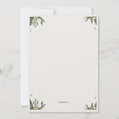 シンプルな花輪の招待状 招待状 (裏面)