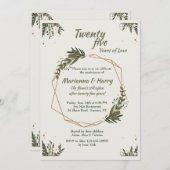 シンプルな花輪の招待状 招待状 (正面/裏面)