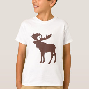 シンプルな茶色のアメリカヘラジカの記号 Tシャツ