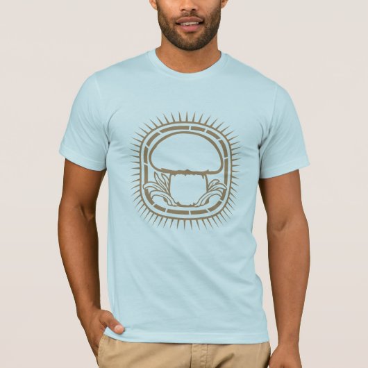 シンプルな茶色のキノコ 自然食品 Tシャツ (正面)