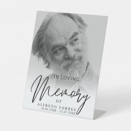 シンプルな葬儀お悔やみ写真記念 台座サイン