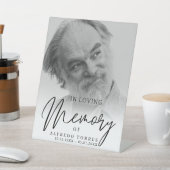 シンプルな葬儀お悔やみ写真記念 台座サイン (インサイチュ)