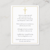 シンプルな葬儀用写真入り祈祷カード 名刺 (裏面)