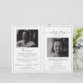 シンプルな葬儀 式次第 折りたたみプログラム (スタンド正面)