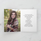 シンプルな葬儀 追悼 2枚の写真 記念カード サンキューカード (内部)