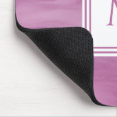 シンプルな薄紫の微妙な大理石のモダンなモノグラム マウスパッド (コーナー)