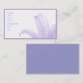 シンプルな薄紫 名刺 (正面/裏面)