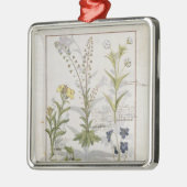 「シンプルな薬」2の本からのイラストレーション メタルオーナメント (左)