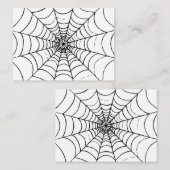 シンプルな蜘蛛の巣 - クローズアップ ノートカード (正面/裏面)