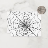 シンプルな蜘蛛の巣 - クローズアップ ノートカード (正面/裏面インサイチュ)