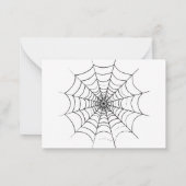 シンプルな蜘蛛の巣 ノートカード (裏面)