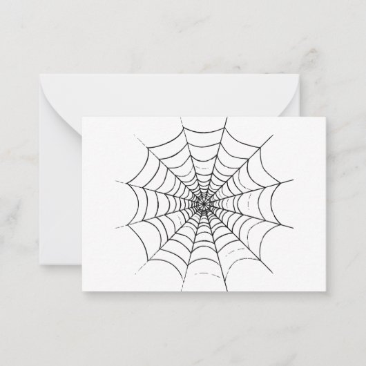シンプルな蜘蛛の巣 ノートカード (正面)
