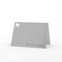 シンプルな蝶写真のパーソナライズなサンキューカード