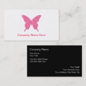 シンプルな蝶名刺 名刺 (正面/裏面)