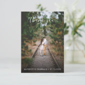 シンプルな裏表の写真 サンキューカード (スタンド正面)