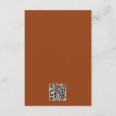 シンプルな西部ボヘミア風牛の頭蓋骨 レセプションカード エンクロージャーカード (裏面)