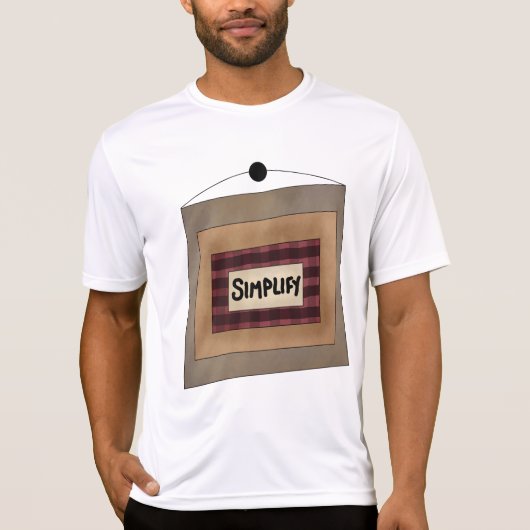 シンプルな言葉のラスティックアートサイン Tシャツ (正面)