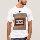 シンプルな言葉のラスティックアートサイン Tシャツ (正面)