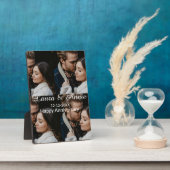 シンプルな記念日写真コラージュ名日付 フォトプラーク (側面)