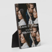 シンプルな記念日写真コラージュ名日付 フォトプラーク (側面)