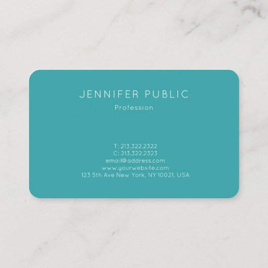 シンプルな設計の傾向はテンプレートを専門着色します 名刺 (裏面)