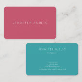 シンプルな設計の傾向はテンプレートを専門着色します 名刺 (正面/裏面)