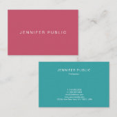 シンプルな設計の傾向はテンプレートを専門着色します 名刺 (正面/裏面)