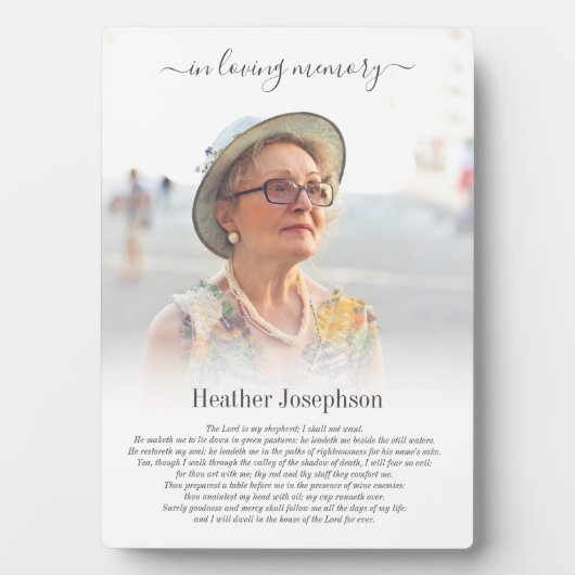 シンプルな詩篇記念写真 フォトプラーク (正面)